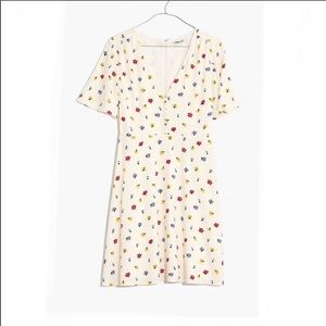 Madewell Floral Orchard Flutter Sleeve Dress Sz 8